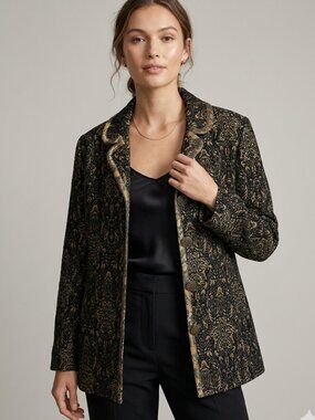 Chico’s Baroque Brocade Tapestry BlazerJacket
